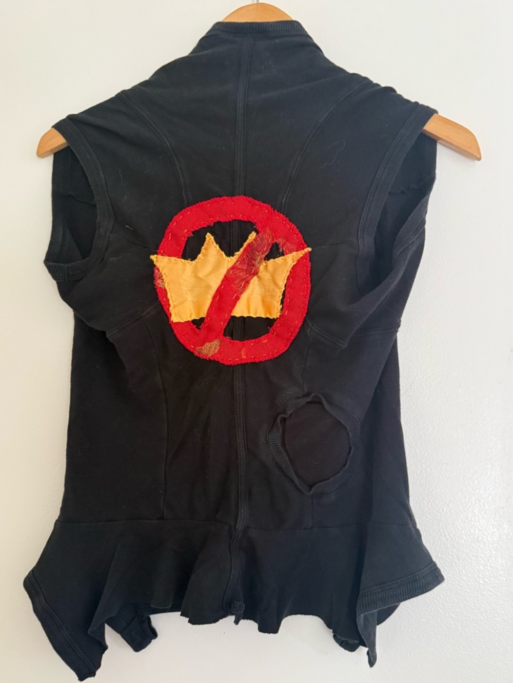 Black Distressed Short-Sleeve Tee by Firestrap with Handmade No Kings Design